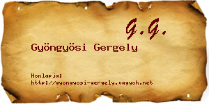 Gyöngyösi Gergely névjegykártya