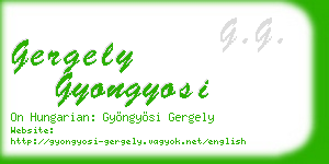 gergely gyongyosi business card