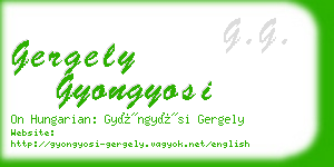 gergely gyongyosi business card